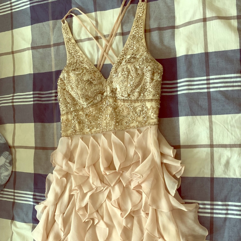 Nude spaghetti cross  dresses